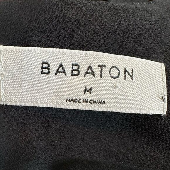 ARITZIA BABATON Women’s Asymmetrical Hem Sleeveless Blouse Black Size Medium - Picture 3 of 9